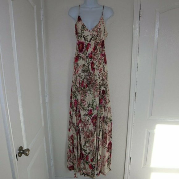 NWT Haute Hippie wild Floral-print silk Godet Gown Size 10 - Picture 3 of 11